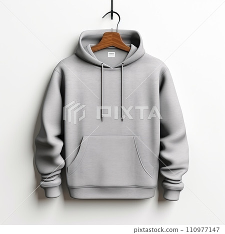 Hoodie or sweatshirt long sleeve for your design mockup for print, isolated on white background 110977147