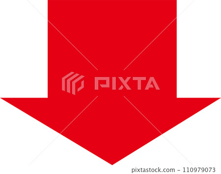 簡單的紅色箭頭插畫 110979073