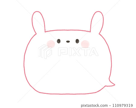 可愛的兔子演講泡泡 110979319