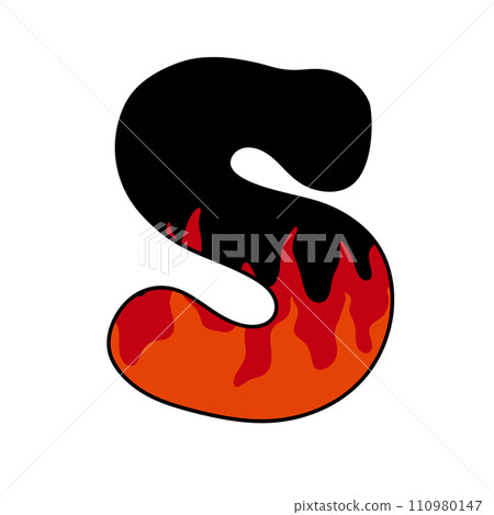 Fire alphabet Burning letters Fire alphabet Burning letters 110980147