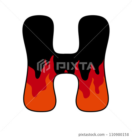 Fire alphabet Burning letters Fire alphabet Burning letters 110980158