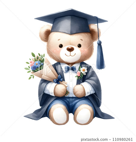 Gratduated teddy bear 110980261