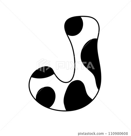 Cow spots letter Cow skin monogram Farm animal alphabet Cow spots letter Cow skin monogram Farm animal alphabet 110980608