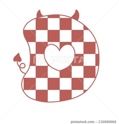 letter devil horn demon evil typeface alphabet checkered horror typography y2k monster groovy retro pink halloween and valentine 110980668