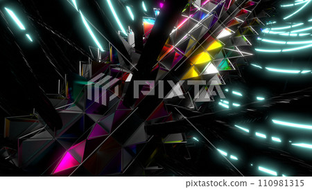 VJ disco party tower colorful CG [separate version available] 110981315