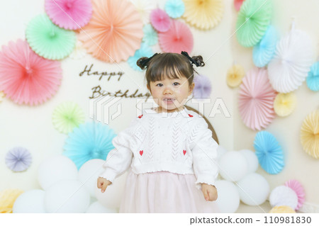 Toddler child smiling and dancing Toddler child smiling and dancing 110981830