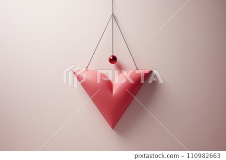Heart pendant on Valentine Day Heart pendant on Valentine Day 110982663