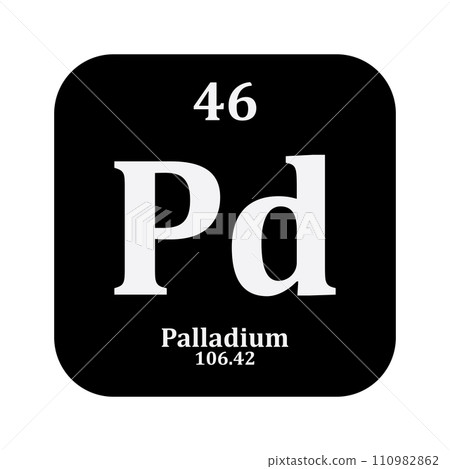 Palladium chemistry icon 110982862