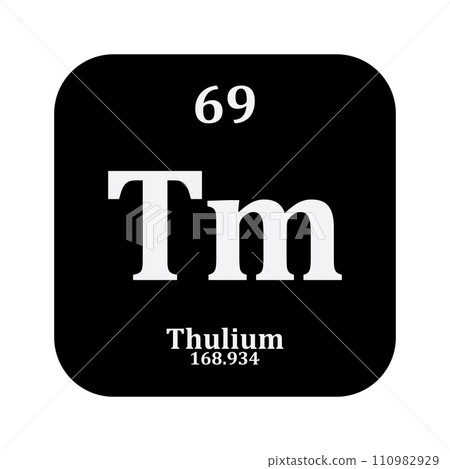 Thulium chemistry icon Thulium chemistry icon 110982929