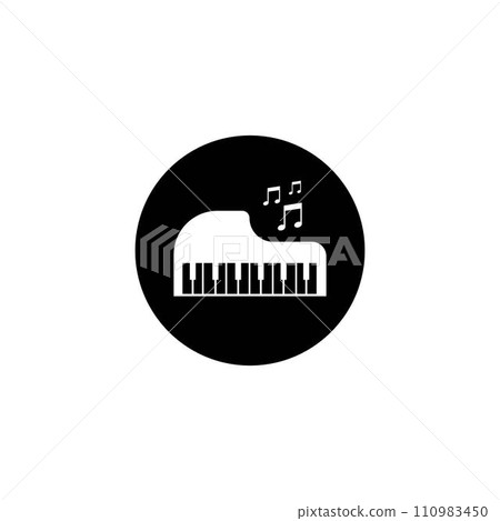 piano icon vector 110983450