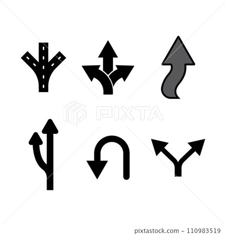 fork in the road icon 110983519