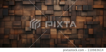 AI-generated content. Varied Wooden Textured Wall Background 110983614
