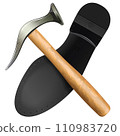 Vector Shoe Repair Concept with Rubber Sole 110983720
