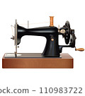 Vector Vintage Manual Sewing Machine 110983722