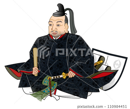 Illustration of Tokugawa Ieyasu Illustration of Tokugawa Ieyasu 110984451
