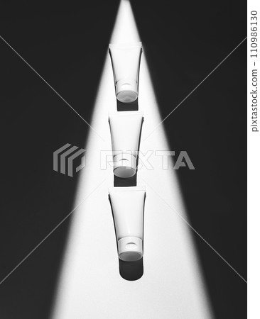 Cream, gel, mask, moisturizer tube mockup, beauty cosmetic product package for three step skin care 110986130