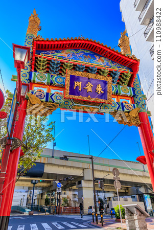 Kanagawa Prefecture, Yokohama City, Yokohama Chinatown (Suzakumon) Kanagawa Prefecture, Yokohama City, Yokohama Chinatown (Suzakumon) 110988422