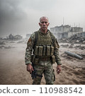 Portrait of confident soldier 110988542