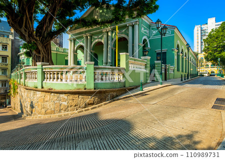 Macau cityscape around St. Augustine Square Macau cityscape around St. Augustine Square 110989731