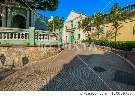Macau cityscape around St. Augustine Square Macau cityscape around St. Augustine Square 110989736