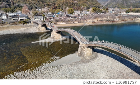 山口縣岩國市風景區【錦帶橋】無人機空拍_No36 山口縣岩國市風景區【錦帶橋】無人機空拍_No36 110991757