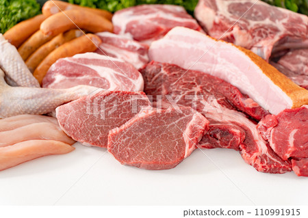 Raw meat collection Raw meat collection 110991915