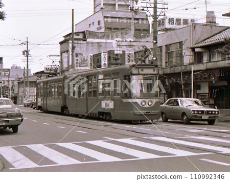 1978 Meitetsu Minomachi Line articulated car, former Sapporo streetcar train, Temeicho, discontinued line, documentary photo, Gifu City, Gifu Prefecture 110992346