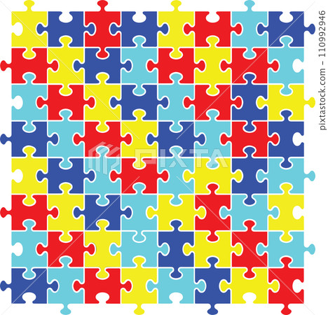 Autism Puzzle, Proud Autism, Autism Day, Vector Illustration File Autism Puzzle, Proud Autism, Autism Day, Vector Illustration File 110992946