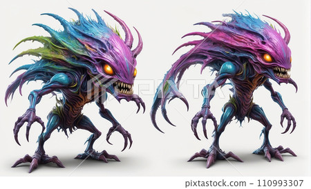 藍龍臉外星人（用 AI 和 Photoshop 創建） 110993307