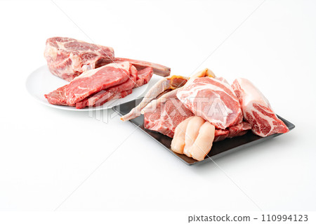 Raw meat collection Raw meat collection 110994123