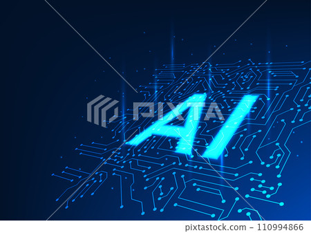 Artificial intelligence or AI is on a technology circuit board. It's like a computer that controls everything. It is technology that will help with business, industry, and even human daily activities. Artificial intelligence or AI is on a technology circuit board. It's like a computer that controls everything. It is technology that will help with business, industry, and even human daily activities. 110994866