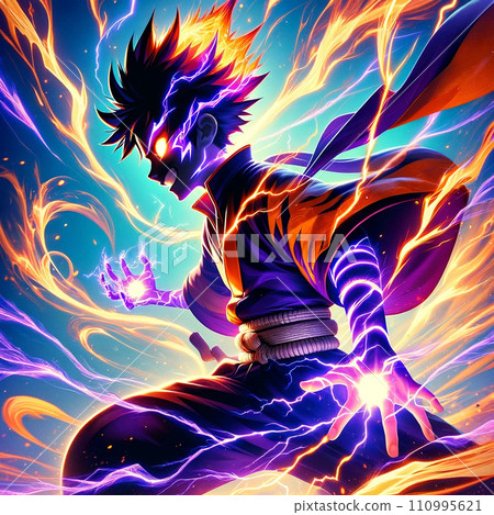 戰鬥漫畫藝術家風格插畫 110995621