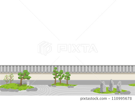 Japanese garden illustration Japanese garden illustration 110995678