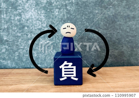 a person who falls into a negative spiral 110995907