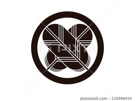 Unlike the circle, the hawk's wings are upside down. 110996454