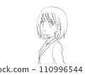 一個女人轉身（線描） 110996544