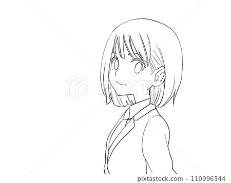 一個女人轉身（線描） 110996544