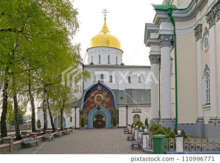 Types of Pochaev Lavra. Holy Dormition Pochaev Lavra. Ukraine. Christian Orthodox architectural complex and monastery 110996771