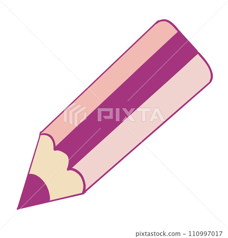 pencil with eraser icon, cartoon style 110997017