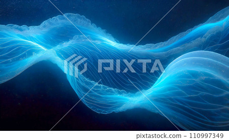 AI image underwater blue mysterious background AI image underwater blue mysterious background 110997349