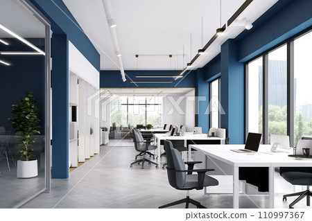 大型辦公室室內設計“AI生成圖像” 110997367