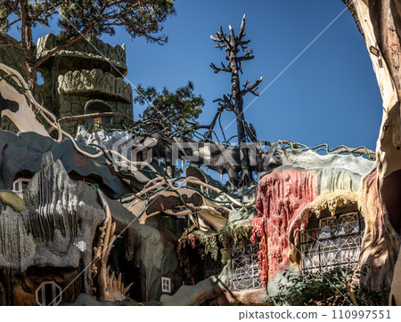 Crazy House, Dalat, Vietnam. Crop views of crazy house hotel in dalat, vietnam 110997551