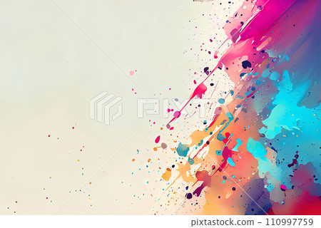 colorful splashes of paint 110997759