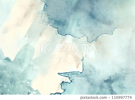 Cyan watercolor texture background for cards Cyan watercolor texture background for cards 110997774