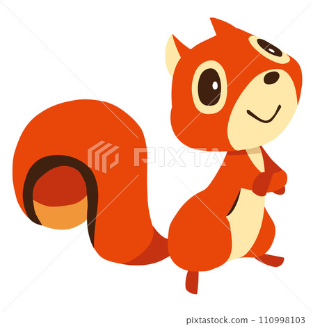 Hand-drawn cute squirrel character 19 (arms crossed pose) Hand-drawn cute squirrel character 19 (arms crossed pose) 110998103