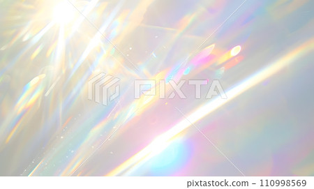 Rainbow colored light lens flare art background Rainbow colored light lens flare art background 110998569