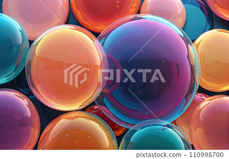 Vibrant Spheres A Dance of Color and Light Vibrant Spheres A Dance of Color and Light 110998700