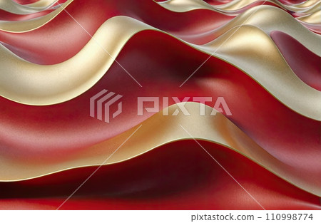 Red and Gold wave texture 110998774