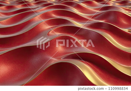 Red and Gold wave texture 110998834