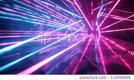The rhythm of the night created by the glow of neon: the magical background of lasers The rhythm of the night created by the glow of neon: the magical background of lasers 110998996